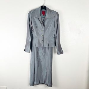 JS COLLECTIONS 2 Piece Jacket With Matching Long Skirt, Size 6